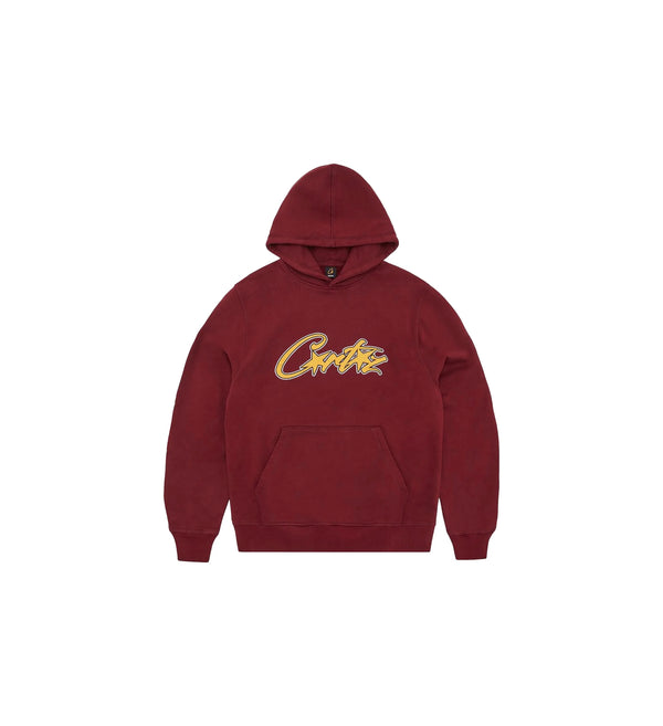 Corteiz Satin Applique Allstarz Hoodie Maroon - CRTZ-ALLSTARZ-HOOD-MAROON-23