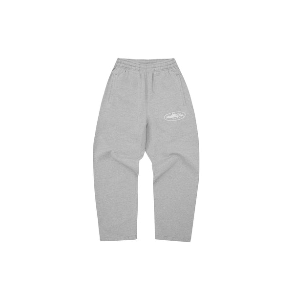 Corteiz Island Puff Print Open Hem Pant Heather Grey - CORT-CIPPOH-HEATHERGREY