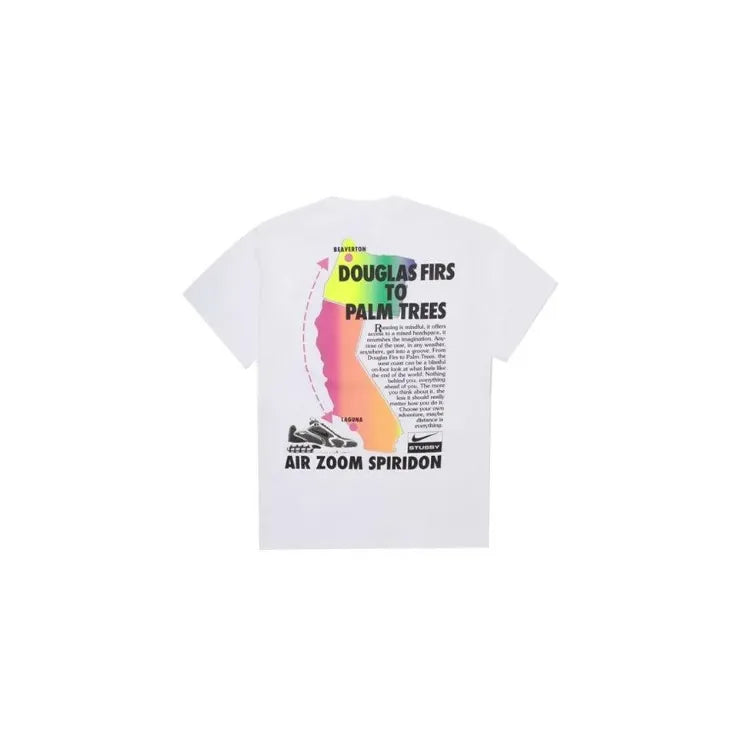 Nike x Stussy Air Zoom Spidron Douglas Firs To Palm Trees Tee White