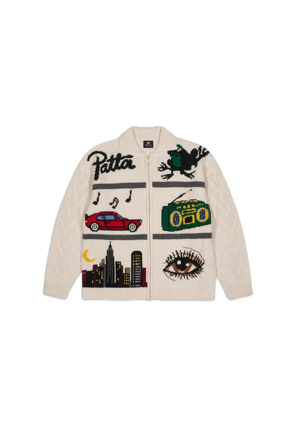 Patta Perfect Day Knitted Cardigan (Peyote)