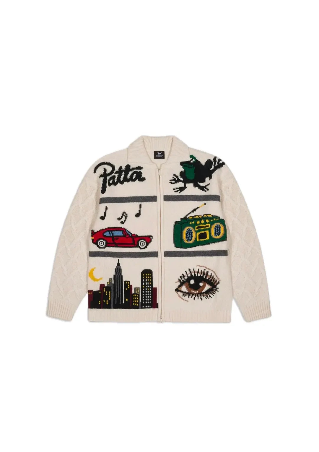 Patta Perfect Day Knitted Cardigan (Peyote)