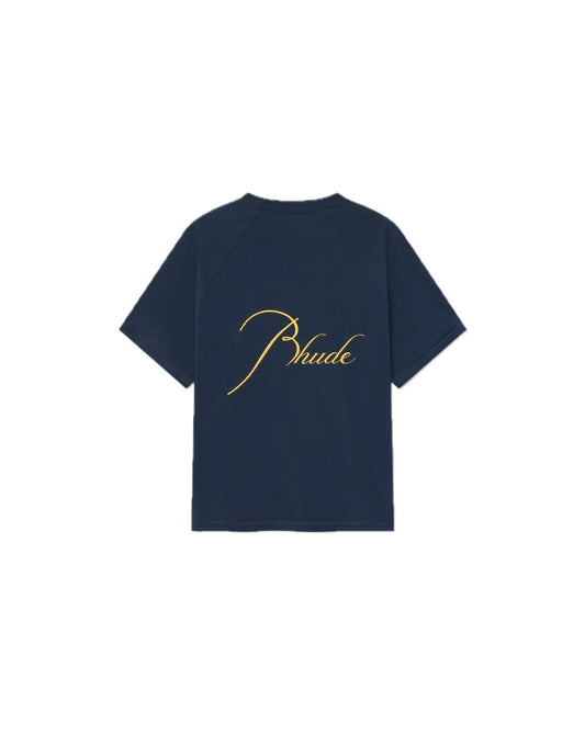Rhude Classique Raglan Logo Tee Navy