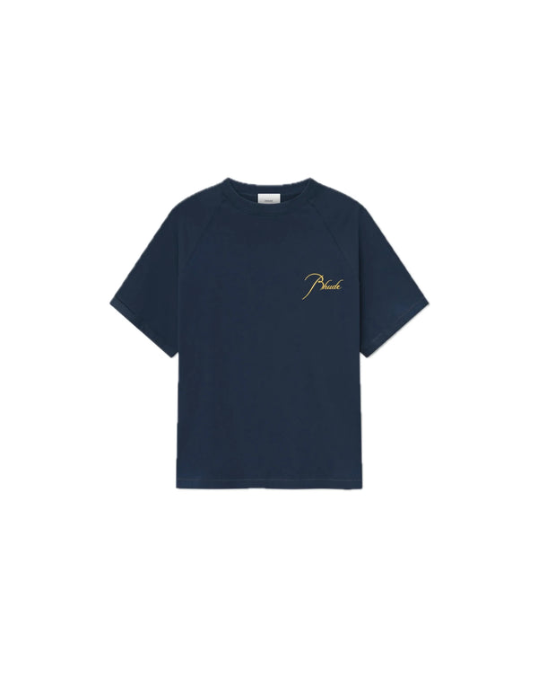 Rhude Classique Raglan Logo Tee Navy