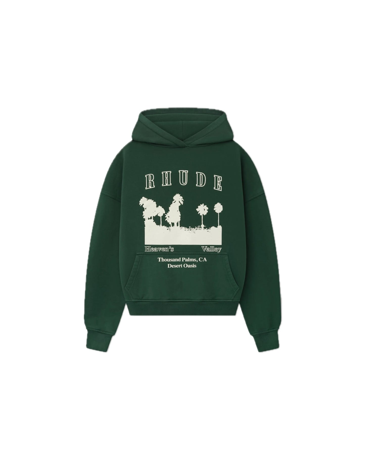 Rhude Thousand Palms Hoodie Vintage Forest Green