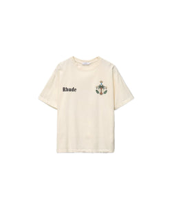 Rhude Las Palmas T-shirt Vintage White - RHUDE-LSPMTEE-BEIGE