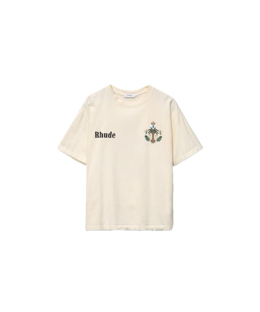 Rhude Las Palmas T-shirt Vintage White - RHUDE-LSPMTEE-BEIGE