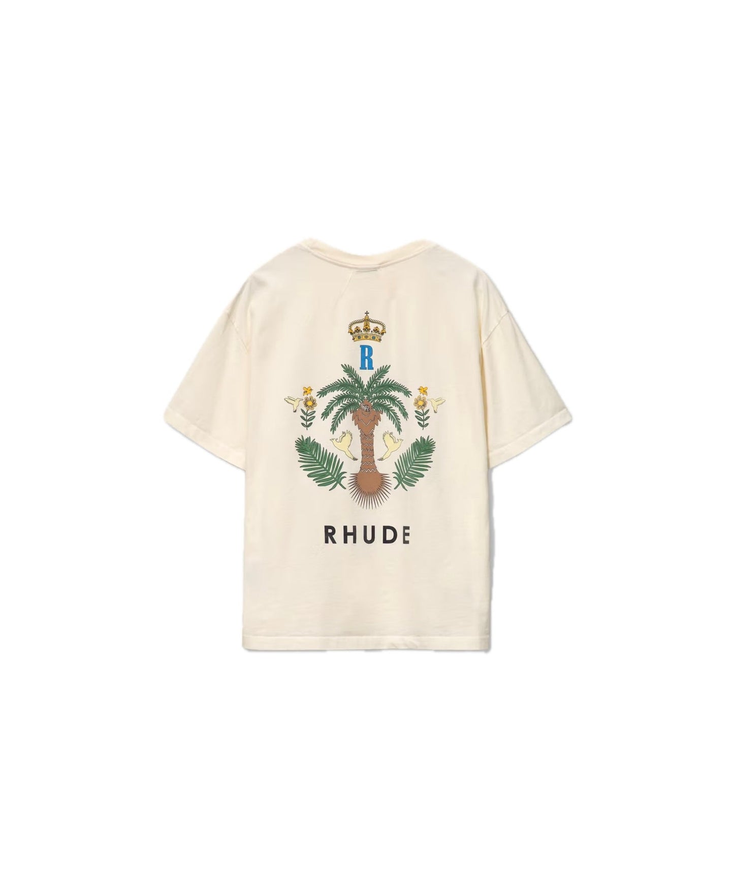 Rhude Las Palmas T-shirt Vintage White - RHUDE-LSPMTEE-BEIGE