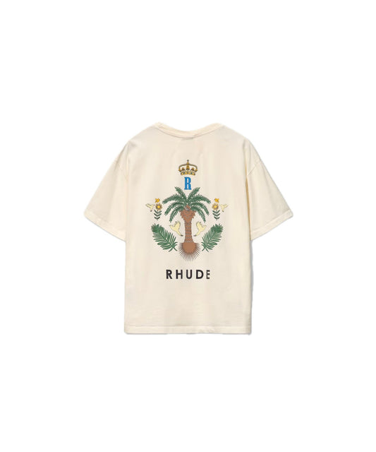 Rhude Las Palmas T-shirt Vintage White - RHUDE-LSPMTEE-BEIGE