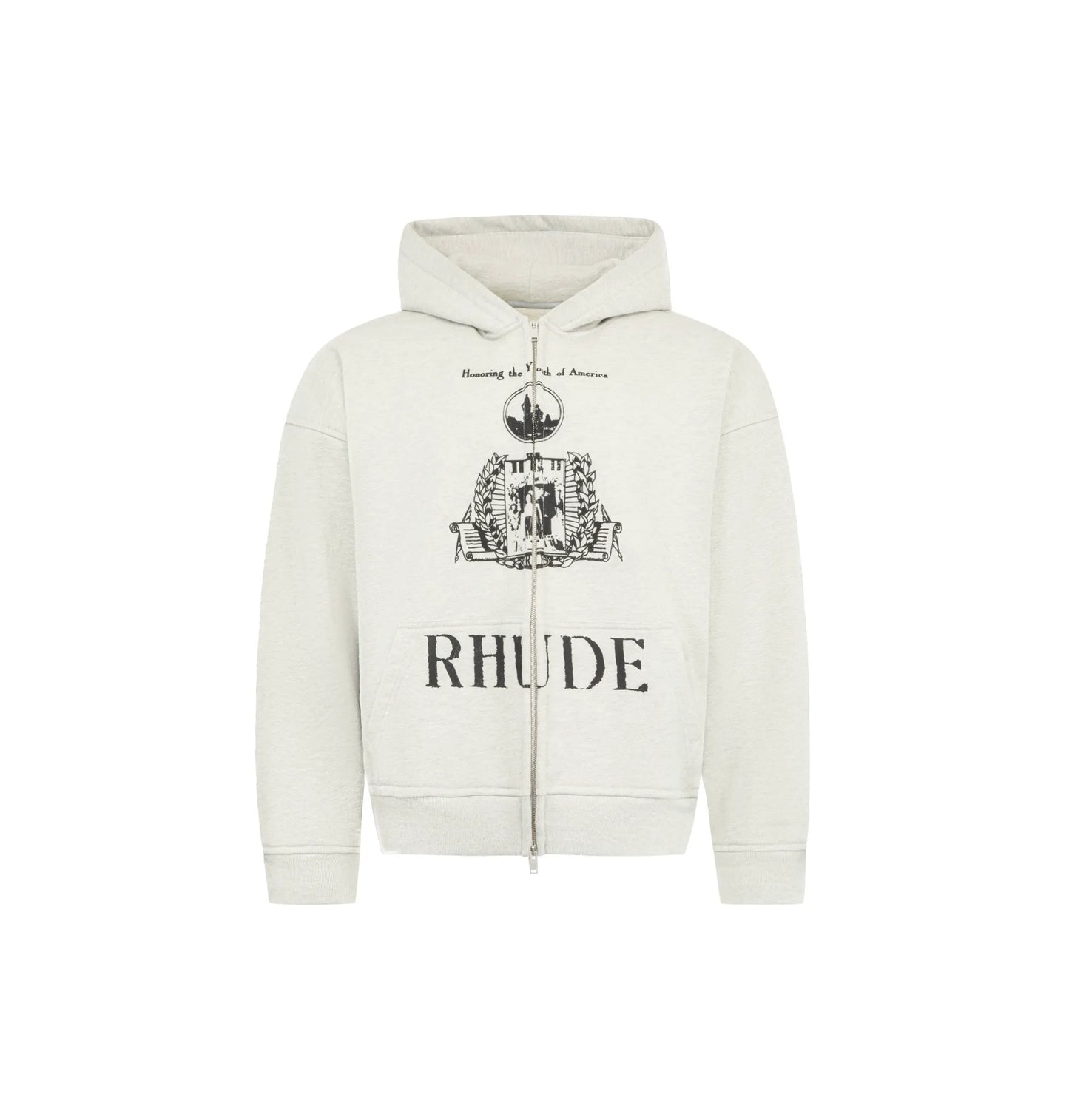 Rhude Youth of America Zip Up Grey