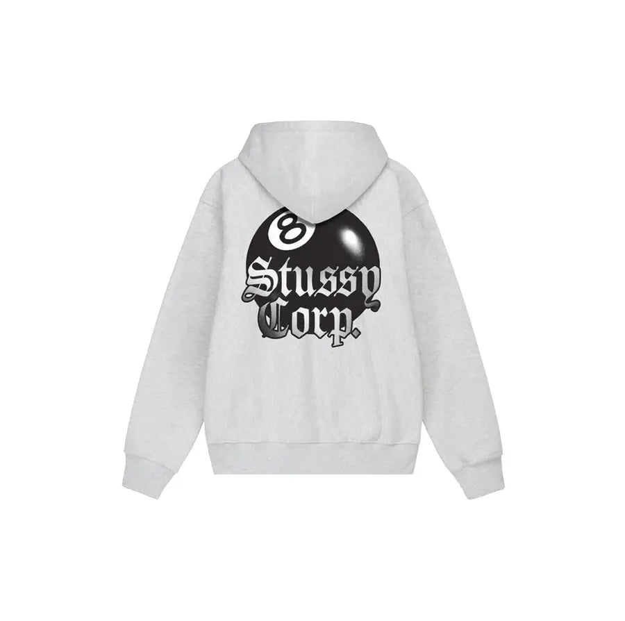 Stussy 8 Ball Corp. Hoodie Ash Heather