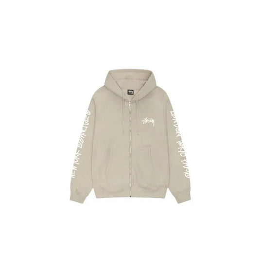 Stussy Big Cities Zip Hoodie Khaki - STUSSY-BIGCITIES-HOODIEKHAKI