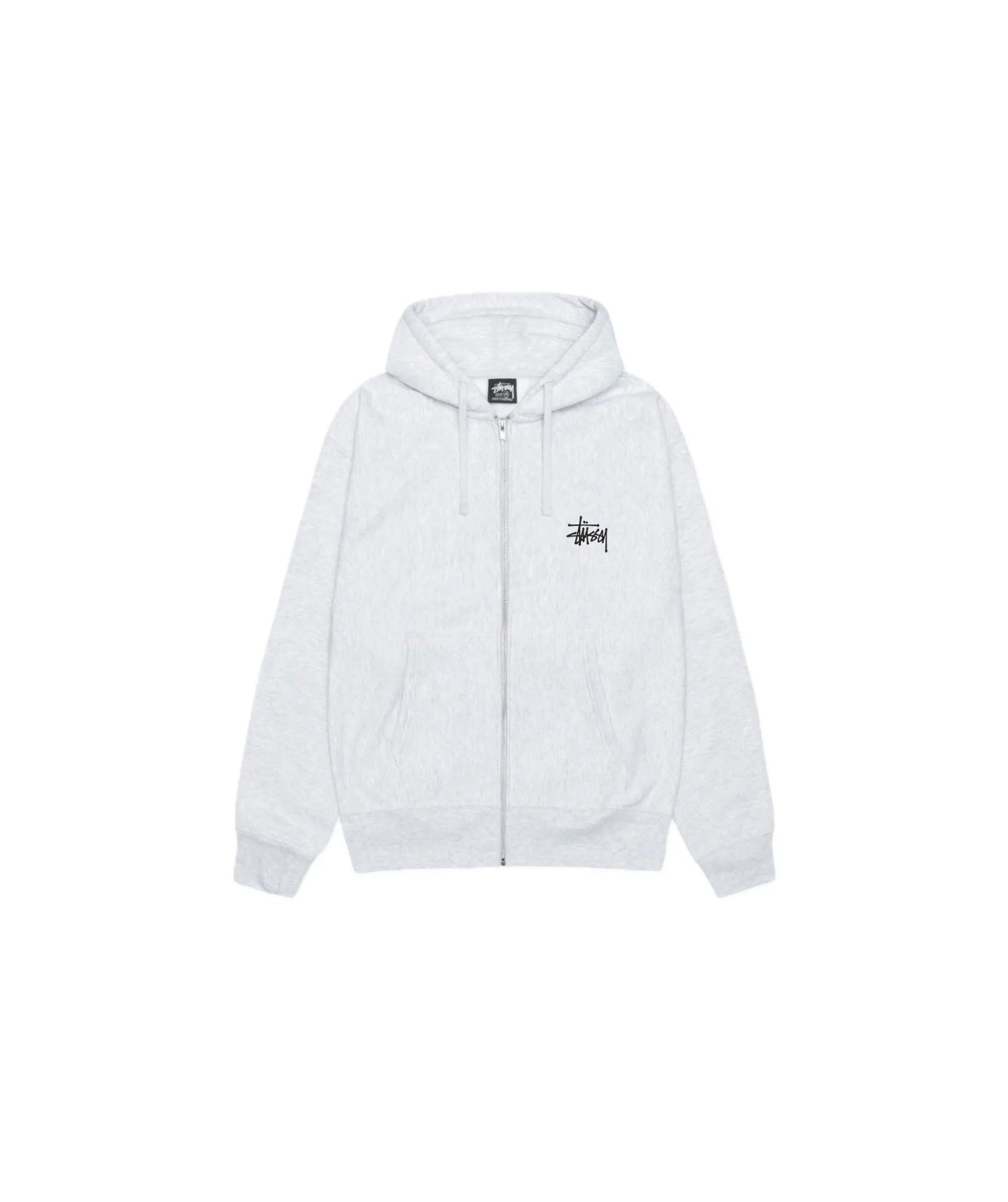 Stussy Basic Zip Hoodie Ash Heather