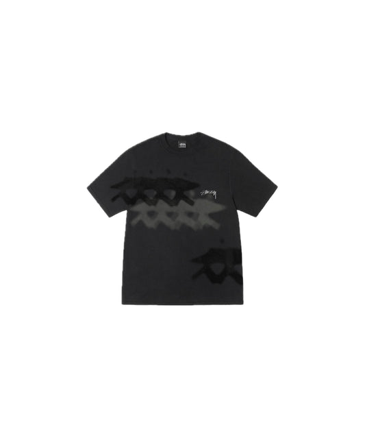 Stussy Low Tide Tee Pigment Dyed Black - STUSSY-LOWTIDE-BLK24