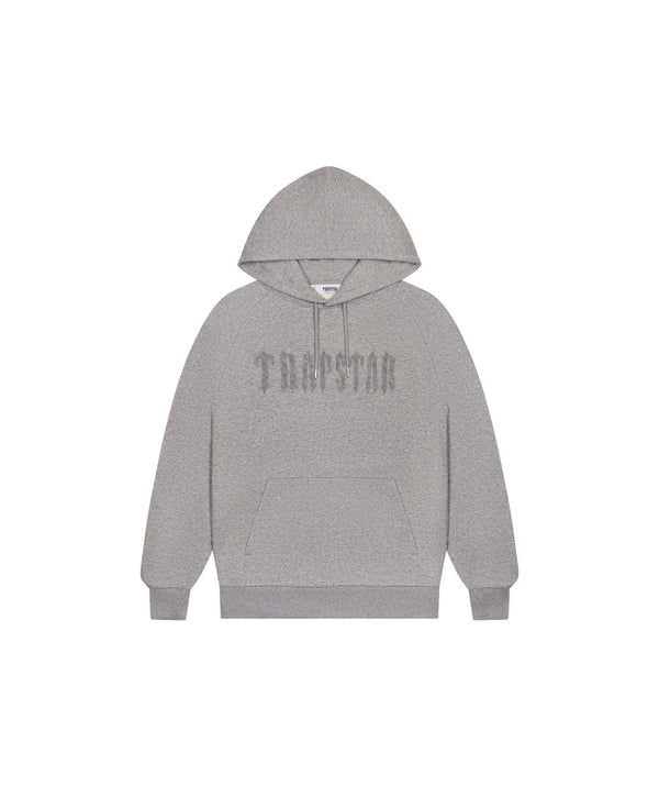 Trapstar Chenille Hoodie Grey  - TRAP-CHEN-HOD