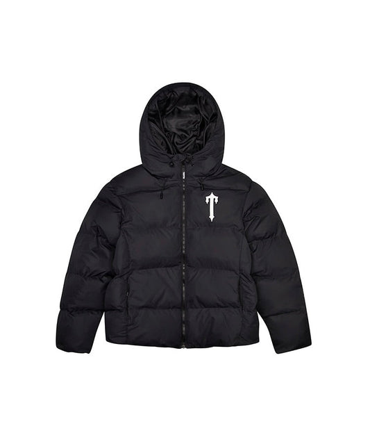 Trapstar Irongate Hooded Puffer Jacket Black - TRAP-IRONGATE-PUFF