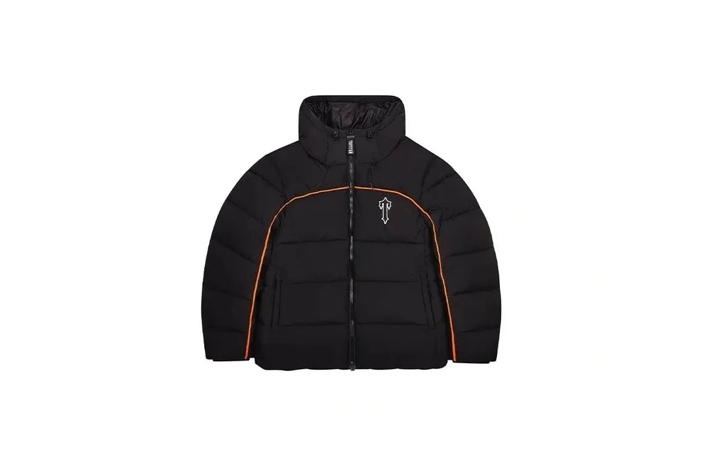 Trapstar Irongate Arch Pipping Puffer Jacket Black Orange