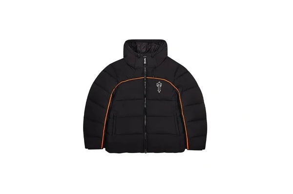 Trapstar Irongate Arch Pipping Puffer Jacket Black Orange