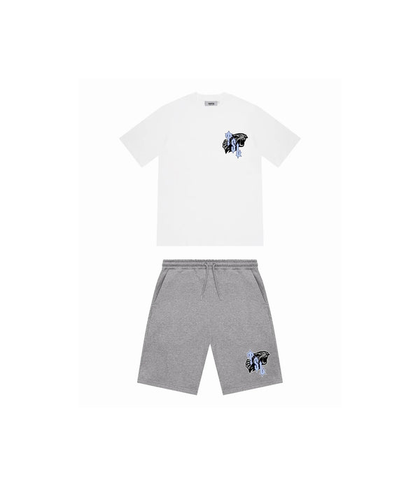 Trapstar Shooters TSL Shorts Set White Grey