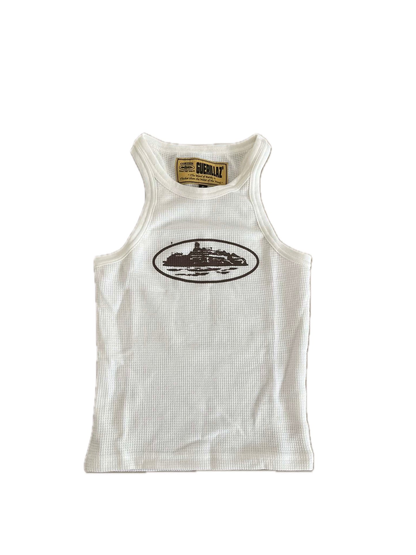 Corteiz Womens Alcatraz Tank Top White/Black - CRTZ-ALCWW-TOP