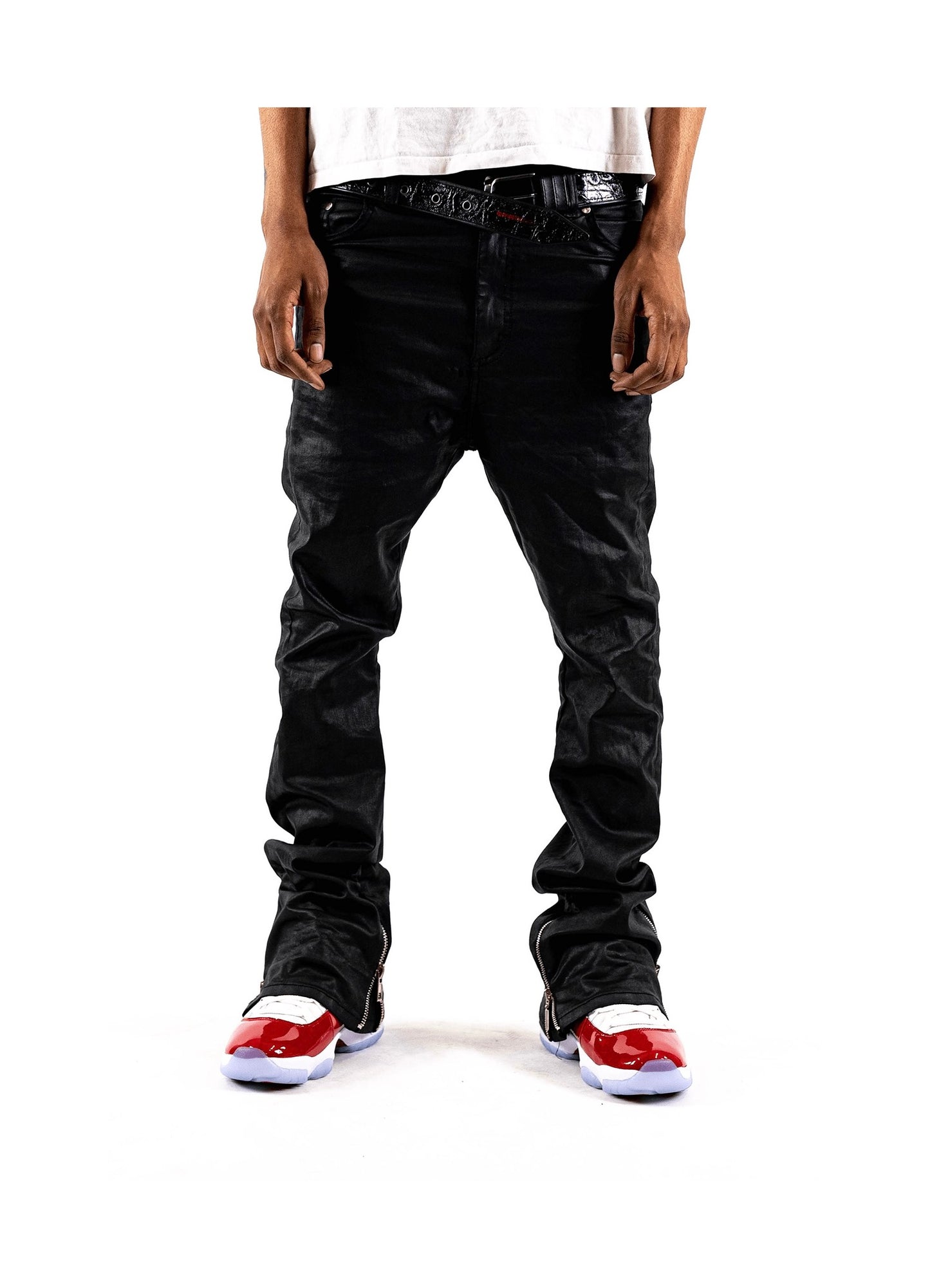 FVCK Double Zip Waxed Denim  - FVCK-ZIPWAXED-DENIM