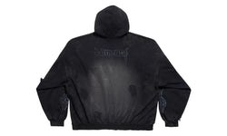Balenciaga Paris Moon No Pocket Hoodie Oversized Faded Black