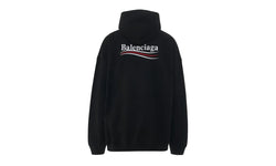 Balenciaga Political Campaign Large Fit Embroidery Hoodie Black - 620973TKVI91070