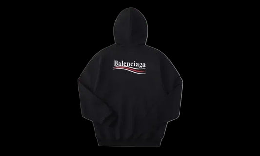 Balenciaga Political Campaign Logo Popover Hoodie Black - 600583TKVI91070