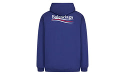 Balenciaga Political Campaign Medium Fit Hoodie Blue