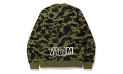 BAPE 1st Camo White Shark Crewneck Green