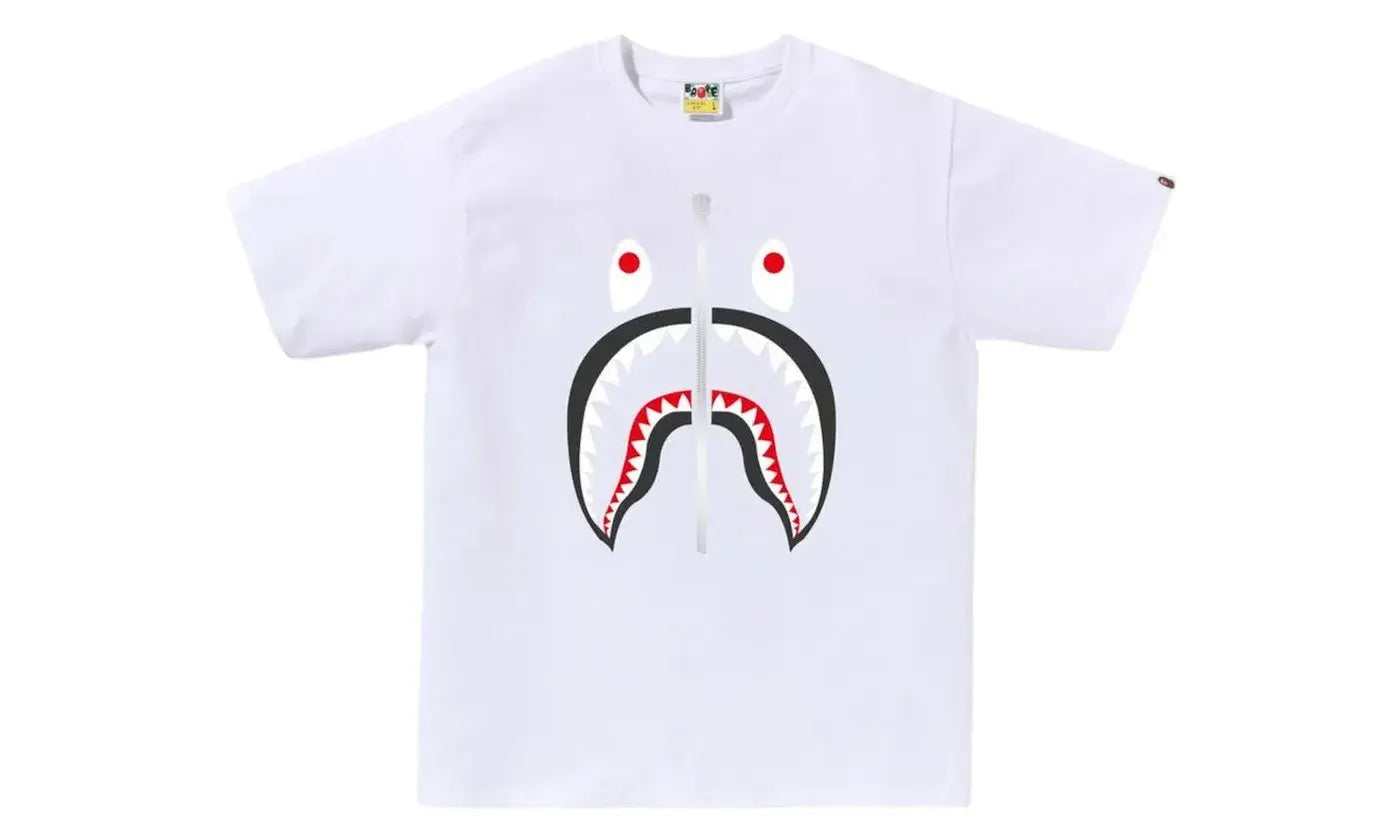 Bape A Bathing Ape Shark Tee White - 1K30-110-003