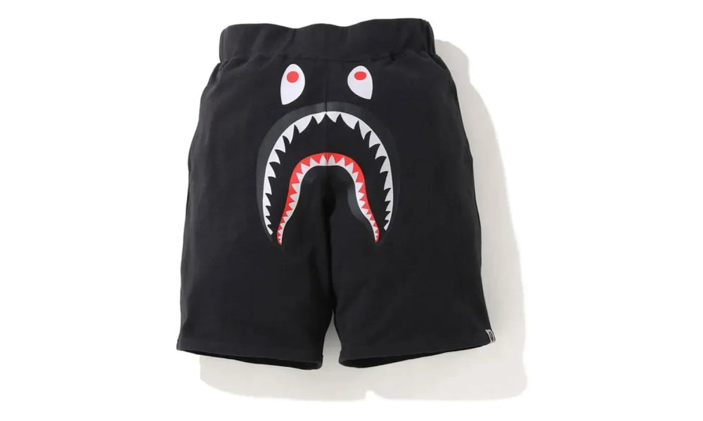 BAPE A Bathing Ape Shark Wide Sweat Shorts Black