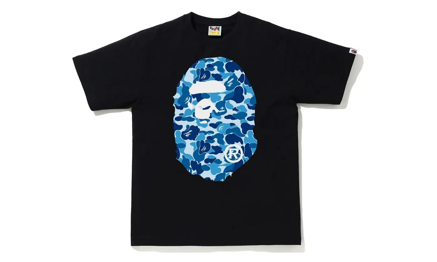 BAPE ABC Camo Big Ape Tee Black/Blue - BAPE-BACBAT-BBLUE