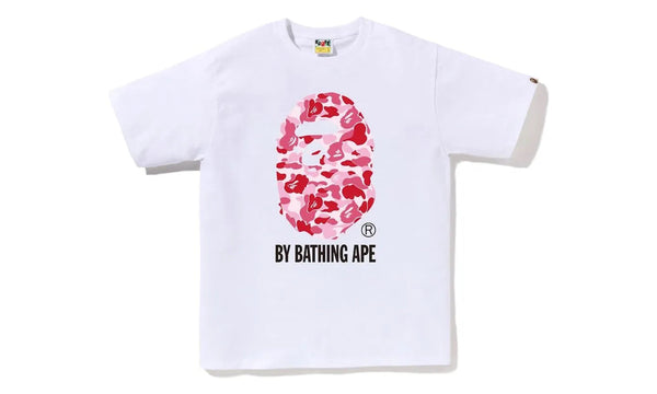 BAPE ABC Camo By Bathing Ape Tee White/Pink - BAPE-BACBBA-PPINK