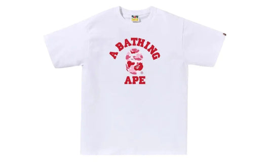 BAPE ABC Camo College Tee White/Pink
