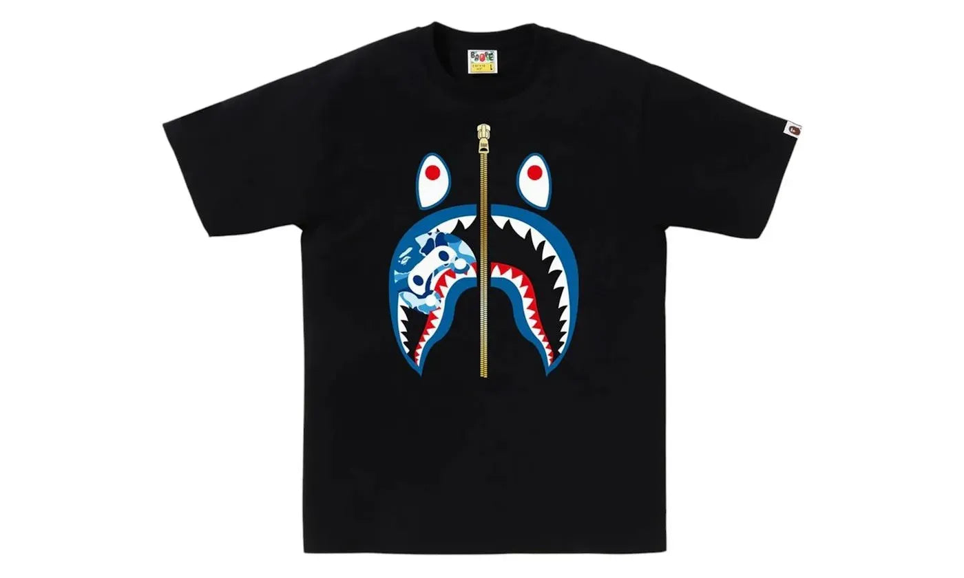 BAPE ABC Camo Milo Shark Tee (SS25) Black/Blue