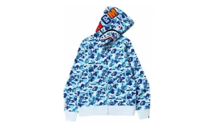 BAPE ABC Camo Shark Full Zip Hoodie Blue