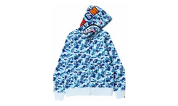 BAPE ABC Camo Shark Full Zip Hoodie Blue