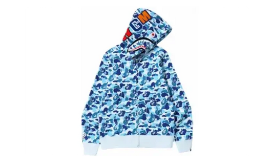 BAPE ABC Camo Shark Full Zip Hoodie Blue