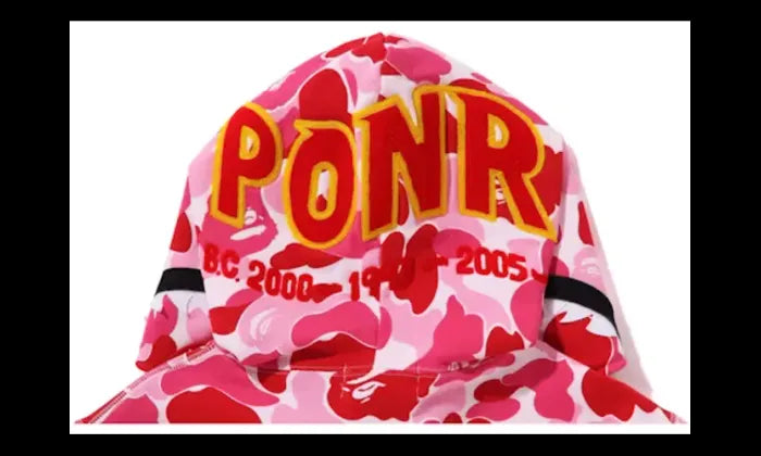 Bape BAPE ABC Camo Shark PONR Full Zip Hoodie Pink - BAPE-ACSPFZH-PINK