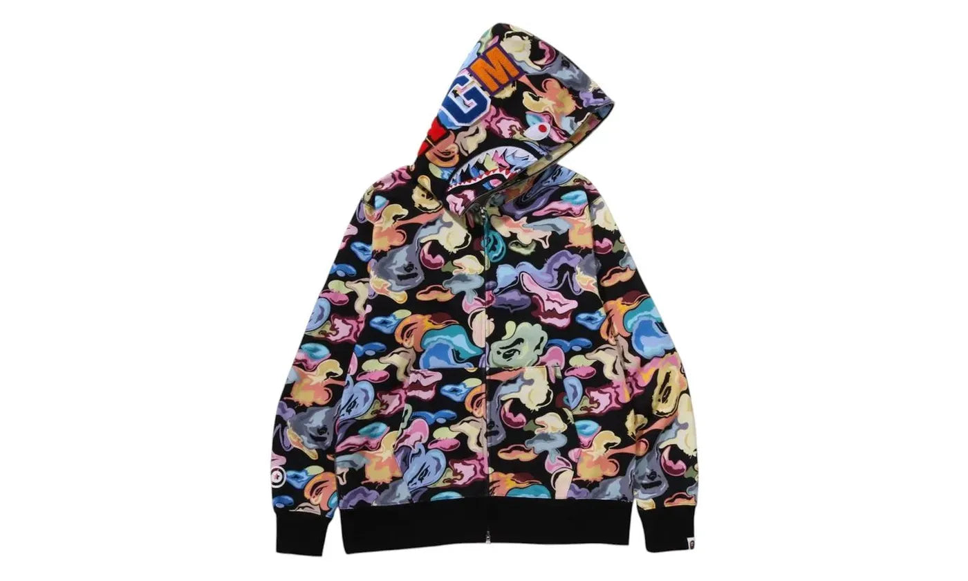 BAPE Art Camo Shark Full Zip Hoodie Black