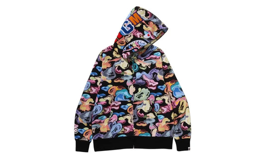 BAPE Art Camo Shark Full Zip Hoodie Black