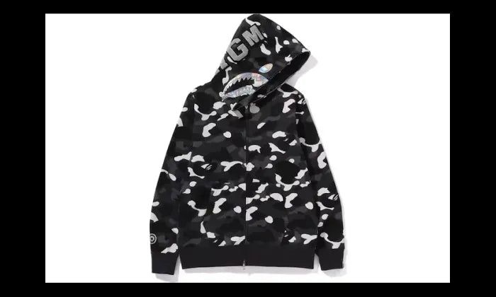 Bape Bape City Camo Shark Full Zip Hoodie (SS24) Black - BAPE-CCSFZH24-BLACK