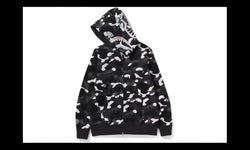 Bape Bape City Camo Shark Full Zip Hoodie (SS24) Black - BAPE-CCSFZH24-BLACK