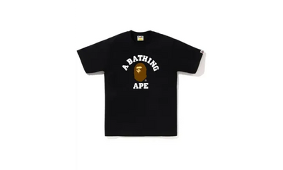 Bape Bape College Tee Black - BAPE-COLTE-BLACK