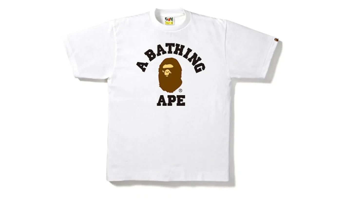 BAPE College Tee White - BAPE-BACOTW-WHITE