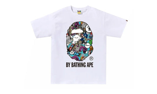 BAPE Comic Art Ape Head Tee White - 1K30-110-318