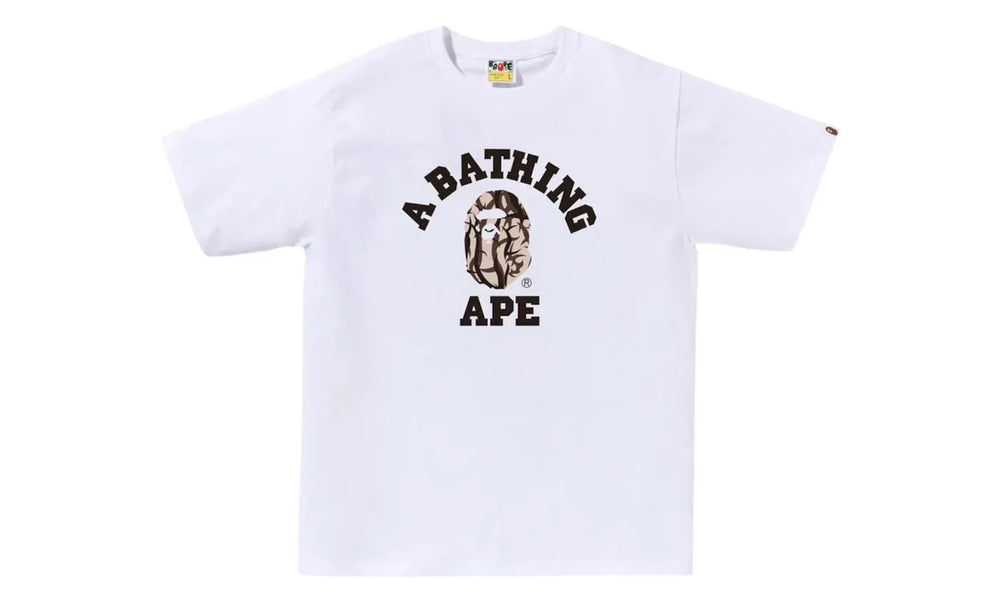 BAPE Trial Camo College Tee White/Beige