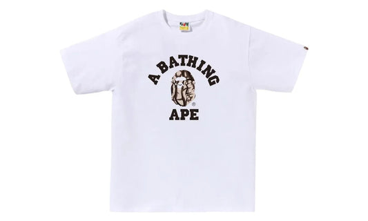 BAPE Trial Camo College Tee White/Beige