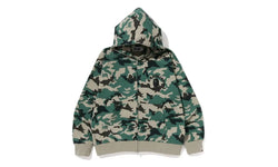 BAPE Woodland Camo Loose Fit Full Zip Hoodie Olive Drab