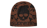 Supreme Vanson Leathers Skull Beanie Brown